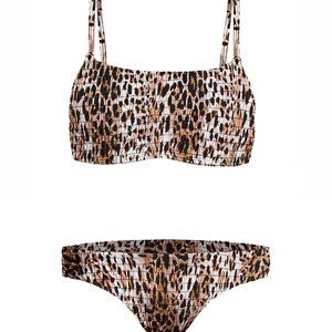 Mosmann Bikini Set- Leopard Print Padless Bikini